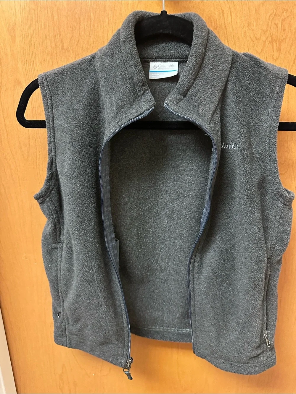 Columbia Dark Gray Fleece Vest with Full Zip